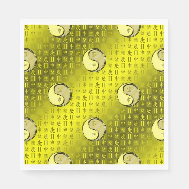 Gemini & Metal Monkey Napkin (Front)