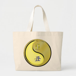 Gemini & Metal Ox Large Tote Bag