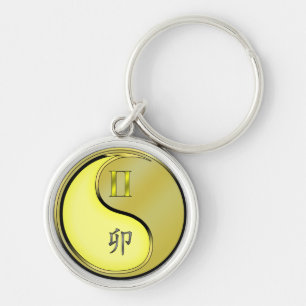 Gemini & Metal Rabbit Key Ring