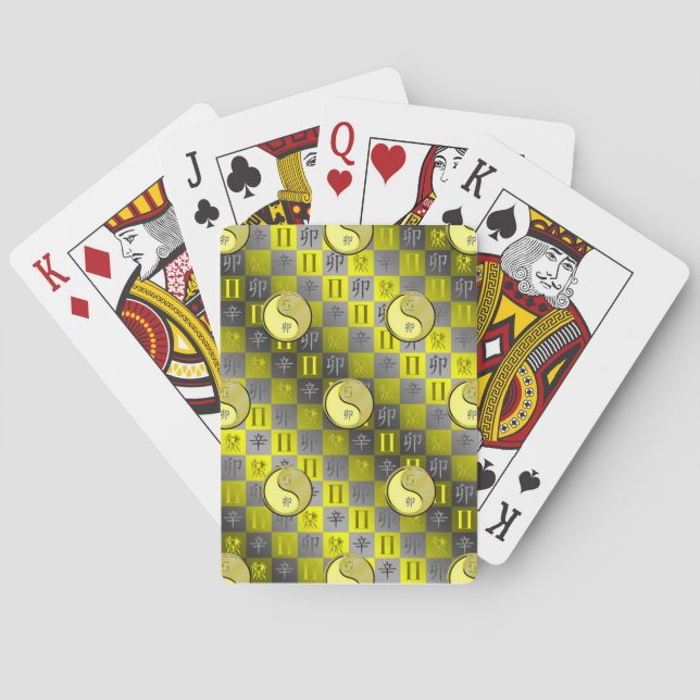 Gemini & Metal Rabbit Playing Cards (Back)