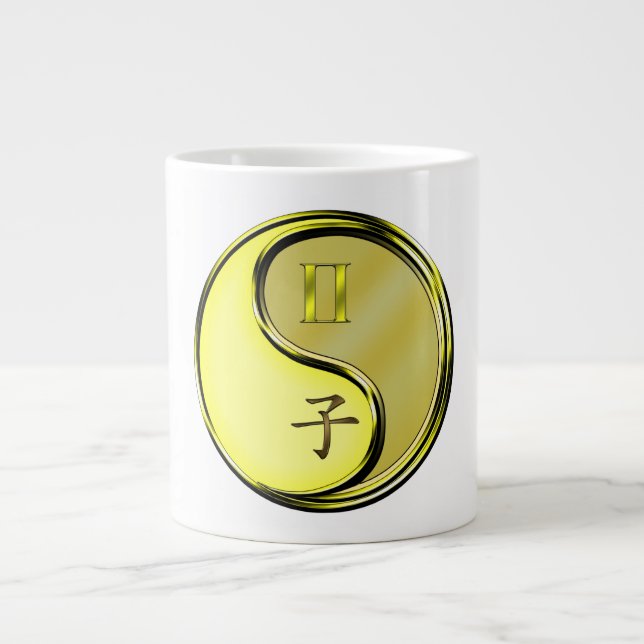 Gemini & Metal Rat Large Coffee Mug (Front)