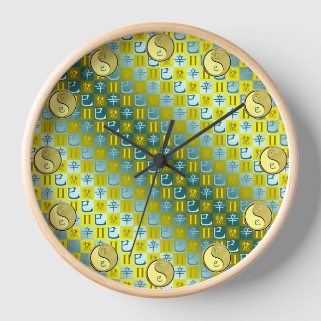 Gemini & Metal Snake Clock (Front)