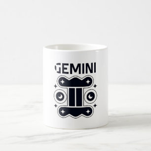 Gemini Moon Twins with Stars Coffee Mug
