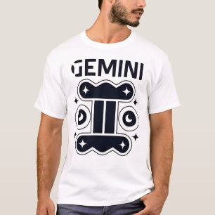Gemini Moon Twins with Stars T-Shirt