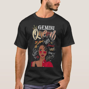 Gemini Natural Hair Black GIrl Magic Melanin Queen T-Shirt