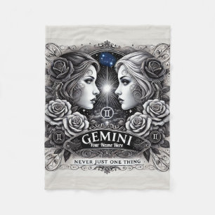 Gemini “Never Just One Thing” Fleece Blanket