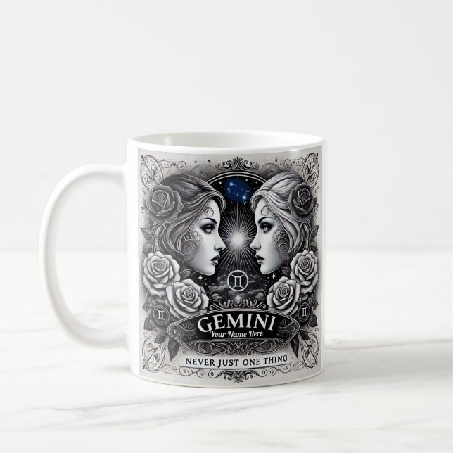 Gemini “Never Just One Thing” Zodiac Mug (Left)