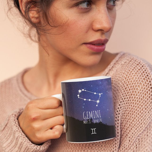 Gemini | Personalised Zodiac Constellation Coffee Mug (Creator Uploaded)
