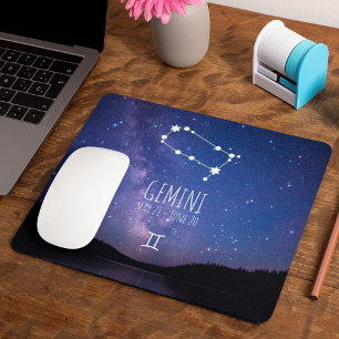 Gemini   Personalised Zodiac Constellation Mouse Pad