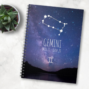 Gemini   Personalised Zodiac Constellation Notebook