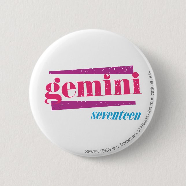 Gemini Pink 6 Cm Round Badge (Front)