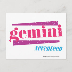 Gemini Pink Postcard