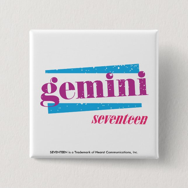 Gemini Purple 15 Cm Square Badge (Front)