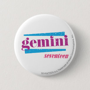 Gemini Purple 6 Cm Round Badge