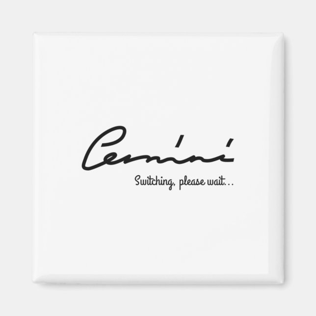 Gemini Quirky Tee. Sticker  Magnet (Front)