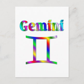 Gemini Rainbow Postcard