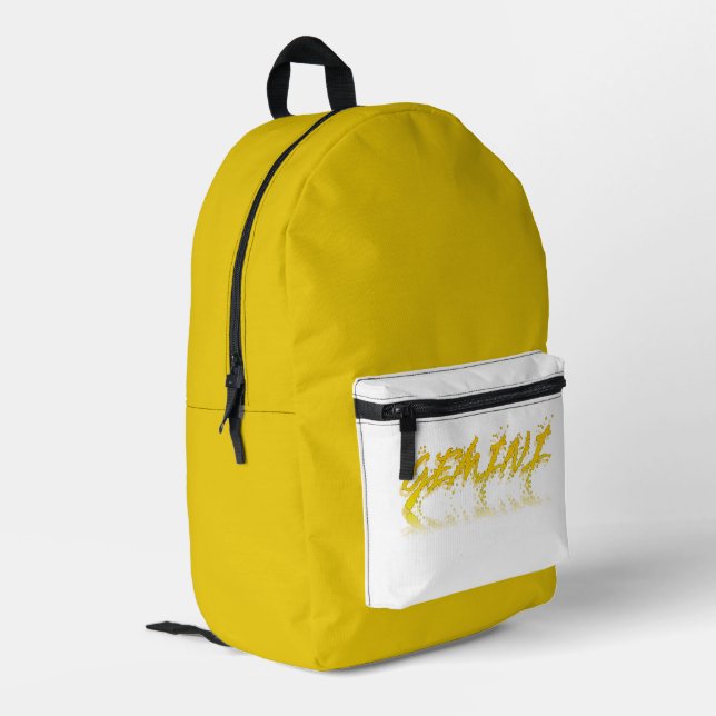 Gemini Reflection Printed Backpack (Back Corner Left)