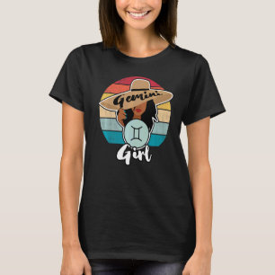 Gemini Sign Girl Queen Happy Birthday May And June T-Shirt
