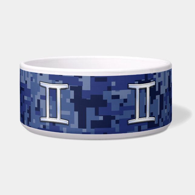 Gemini Sign on Navy Blue Digital Camouflage (Front)