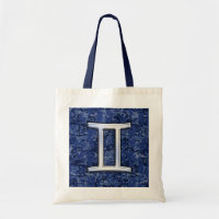Gemini Sign on Navy Blue Digital Camouflage