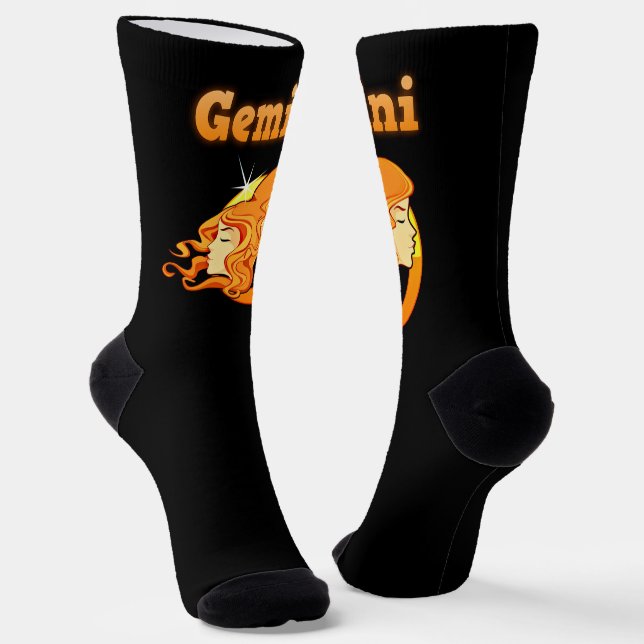 Gemini sign socks (Angled)