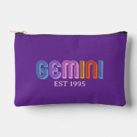 Gemini sign zodiac colourful typography modern Bag