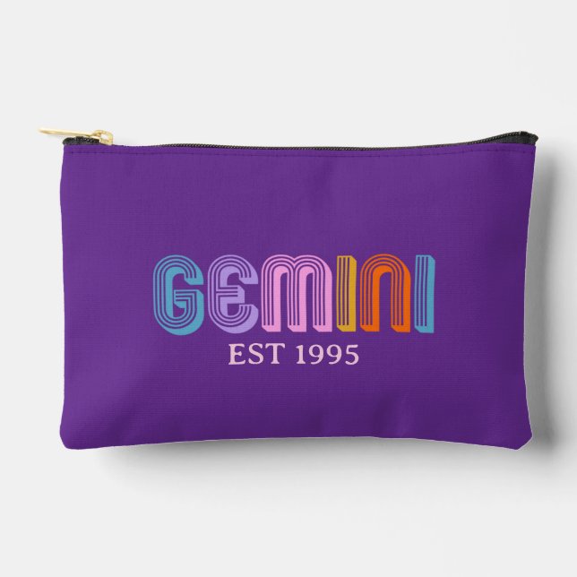 Gemini sign zodiac colourful typography modern Bag (Front)