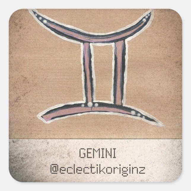 Gemini Square Sticker (Front)