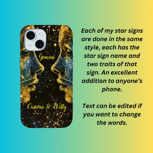 Gemini star sign iPhone 15 case