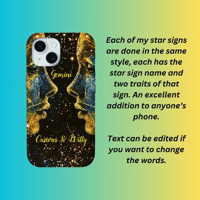 Gemini star sign  Case-Mate iPhone case (Creator Uploaded)