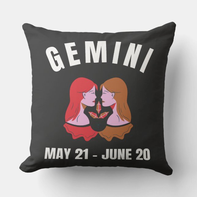Gemini star sign cushion (Front)