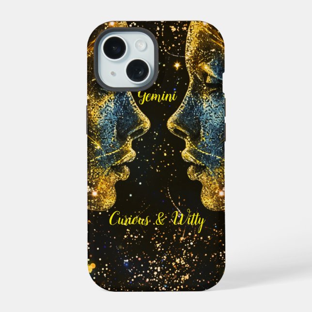 Gemini star sign  iPhone 15 case (Back)