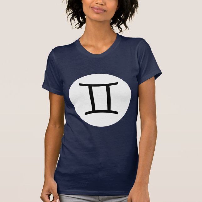 Gemini Symbol - Dark Tee - Customised (Front)
