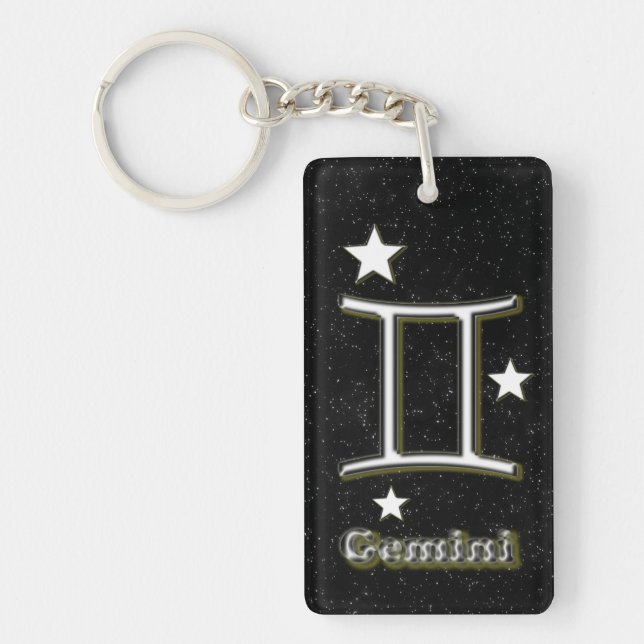 Gemini symbol key ring (Front)