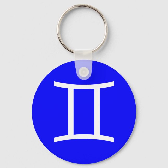 Gemini Symbol Key Ring (Front)