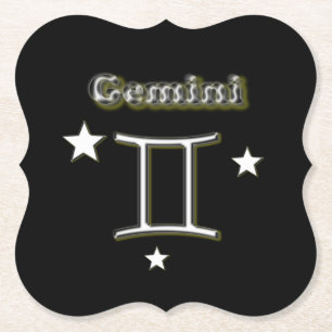 Gemini symbol paper coaster