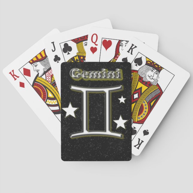 Gemini symbol playing cards (Back)
