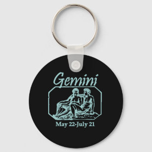Gemini Teal Key Ring