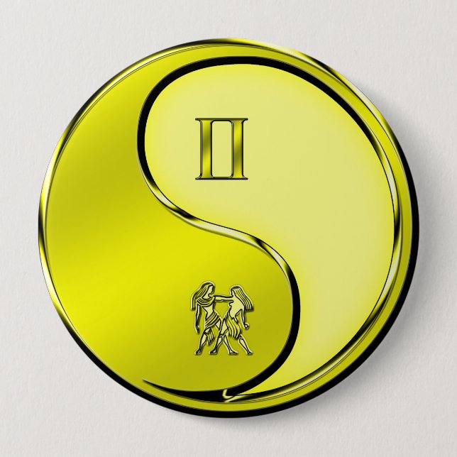 Gemini the Twins 10 Cm Round Badge (Front)