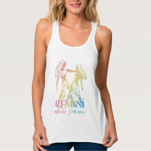 Gemini the Twins Astrology Zodiac Pastels Singlet
