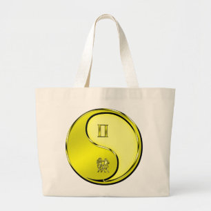 Gemini the Twins Large Tote Bag