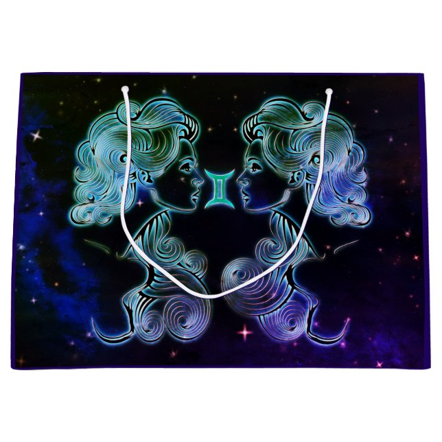 gemini the twins zodiac gift bag (Front)
