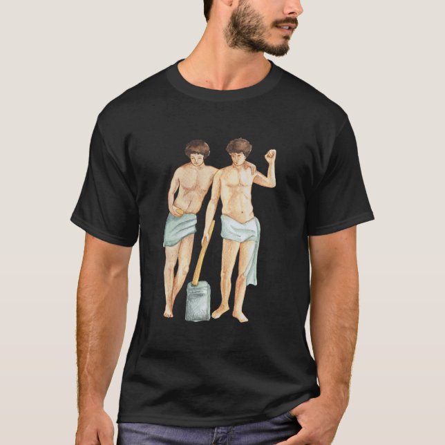 Gemini the twins zodiac star sign castor pollux T-Shirt (Front)