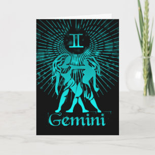 Gemini, The Twins Zodiac Symbols Greeting Card