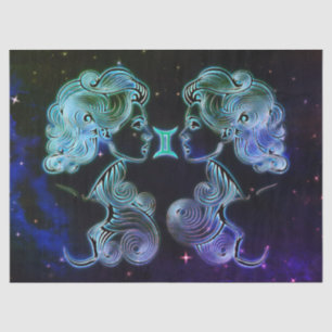 gemini the twins zodiac tissue paper