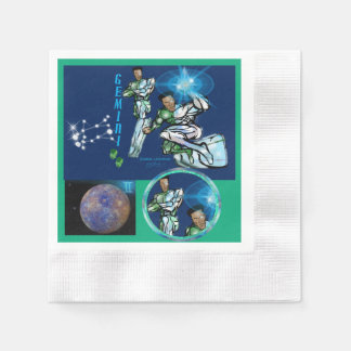 Gemini Theme birthday party favour Table Napkins. Napkin