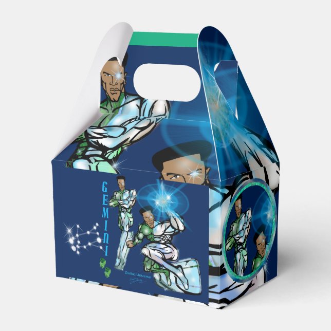 Gemini Theme Party Favour Box (Front Side)