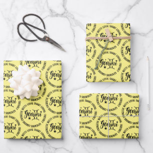 Gemini Trait Wrapping Paper Flat Sheet Set of 3