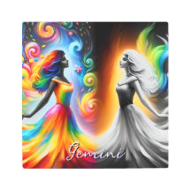 Gemini Twins Colour & Black and White Horoscope
