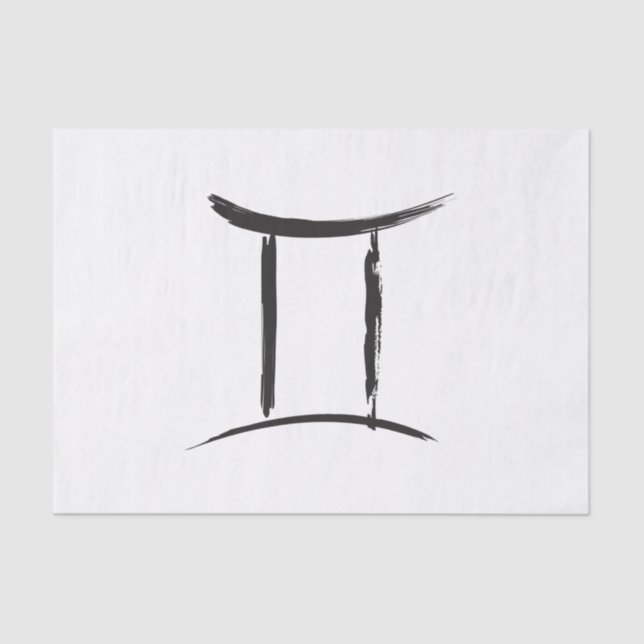 GEMINI Twins Duality Zodiac May June Astrology  Tissue Paper (Front)
